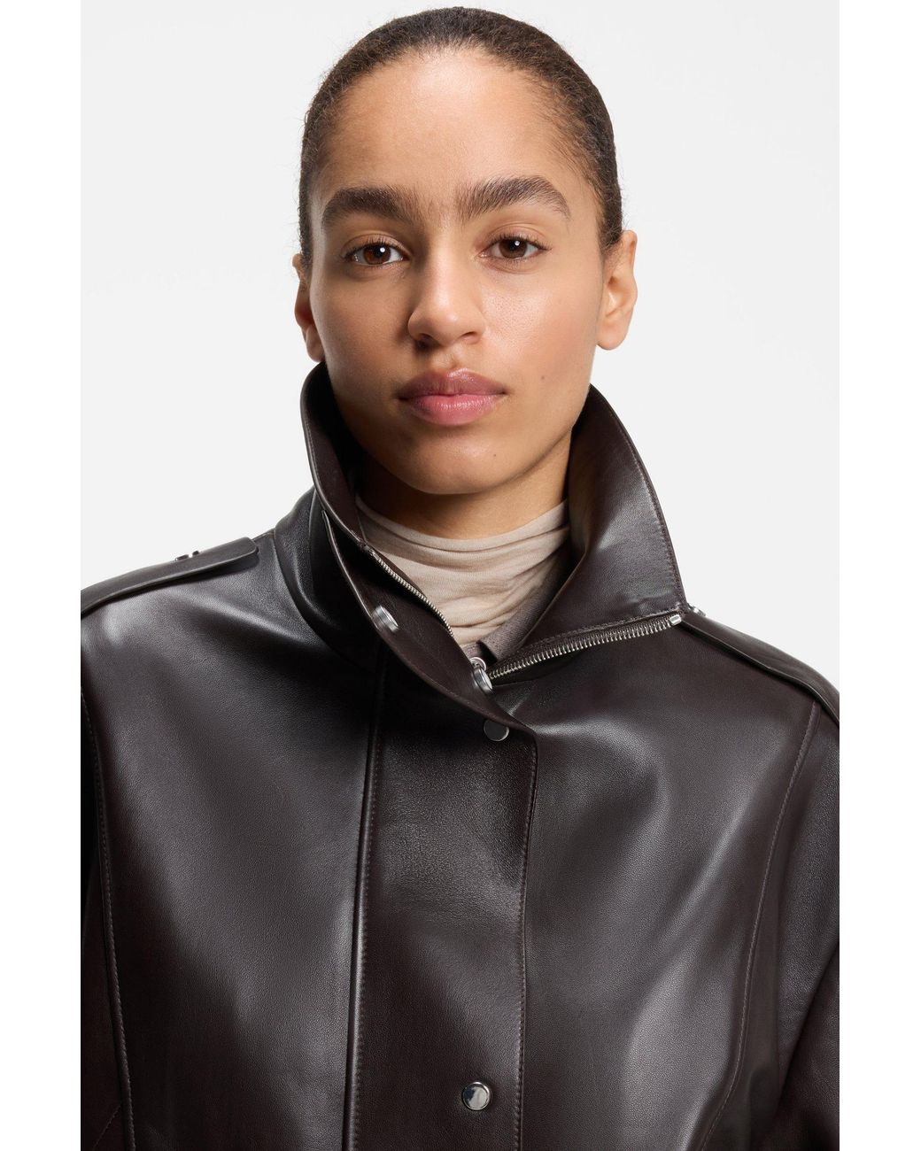 Boss Korte Trenchcoat in het Black