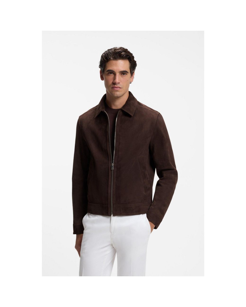 Boss Brown Suede Jacket for men