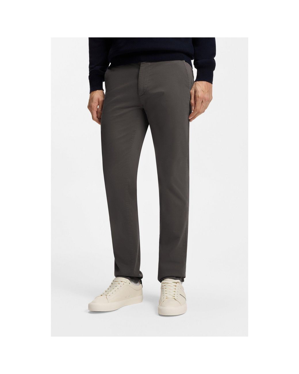 Boss Gray Slim-Fit Chinos for men