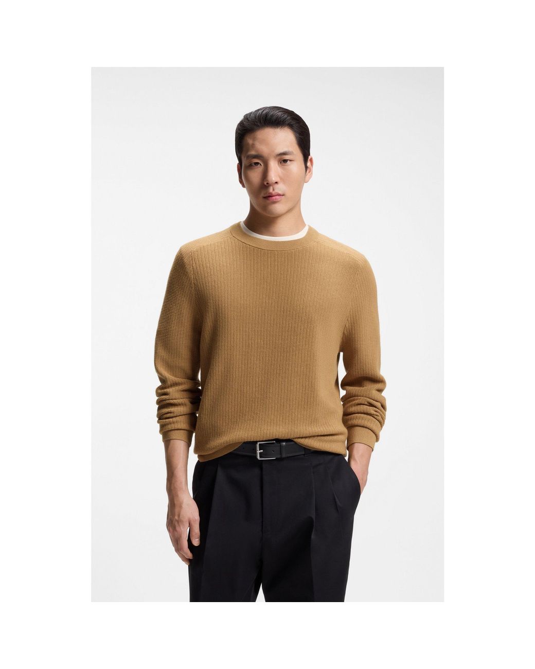Boss Natural Knitted Sweater for men