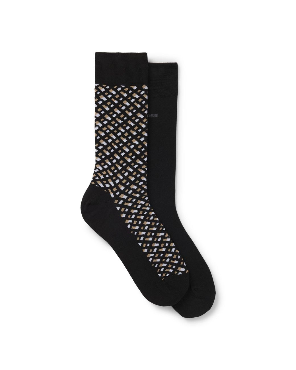Boss Black Two-Pack Of Regular-Length Cotton-Blend Socks for men