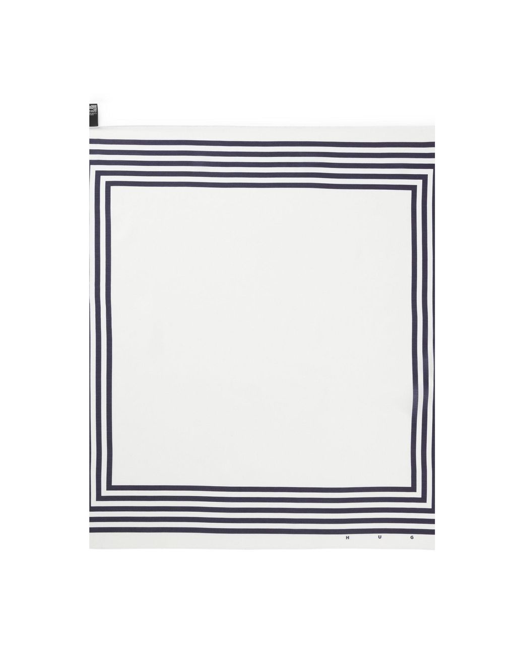 HUGO White Striped-Border Bandana Blended With Silk for men
