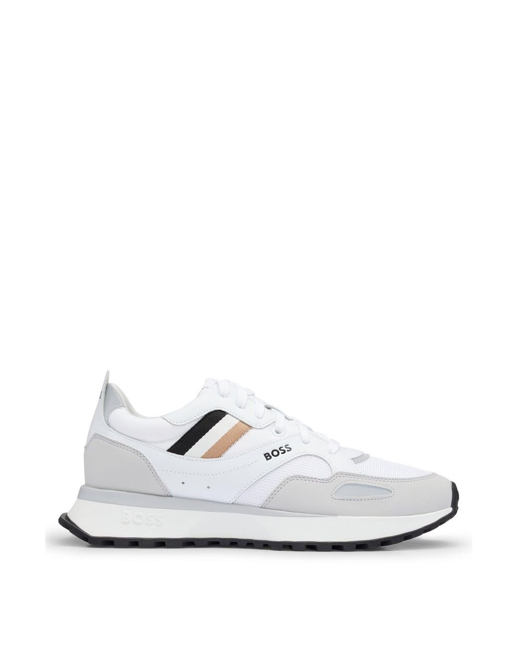 BOSS Running style Trainers With Eva rubber Outsole in White for
