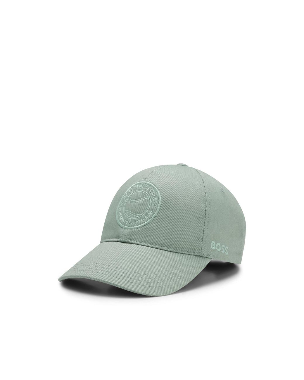 Boss Green Cotton-Twill Cap With Tennis-Theme Logo Embroidery for men