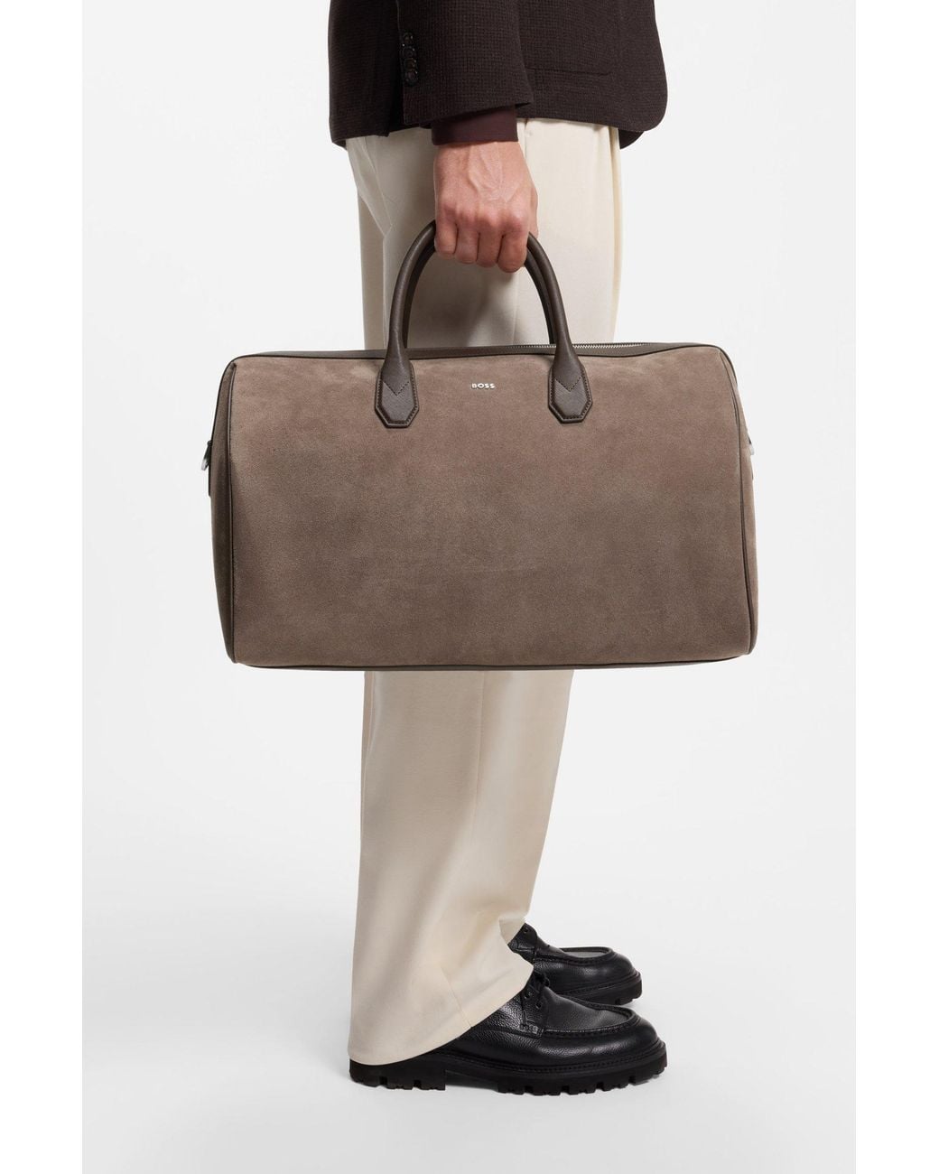 Borsone di Boss in Brown da Uomo