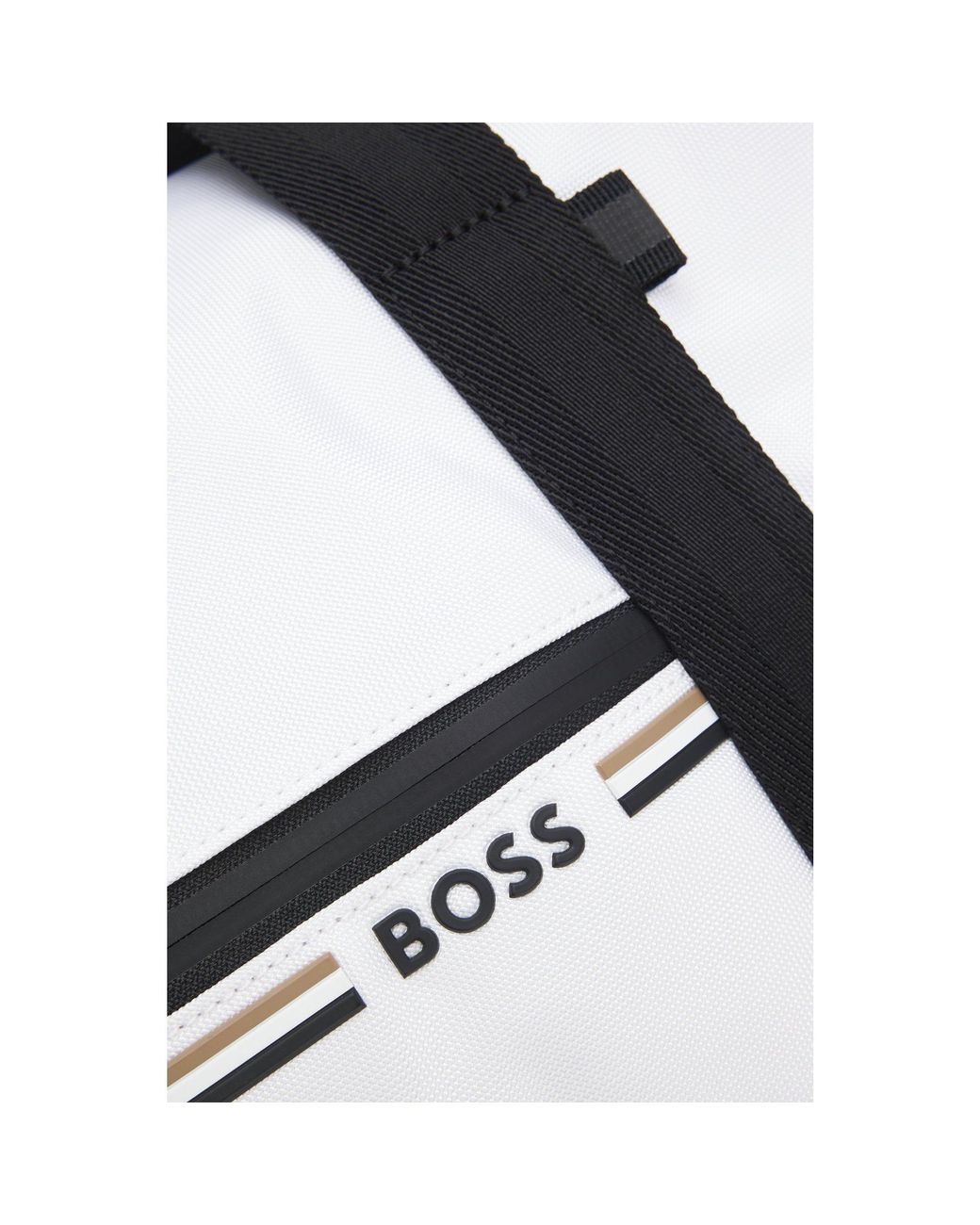 Boss White Holdall for men