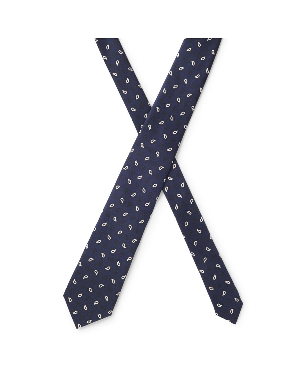 Boss Blue Silk Tie With All-Over Print for men