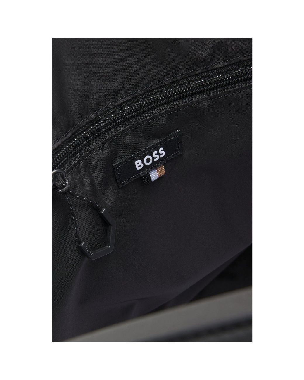Boss Black Faux-Leather Holdall With Reflective Details for men