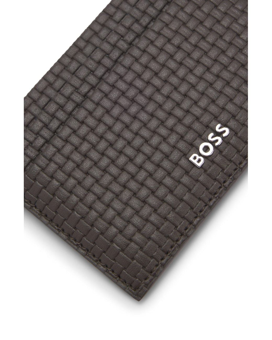 Boss Geldbörse Mit Webmuster in Gray für Herren