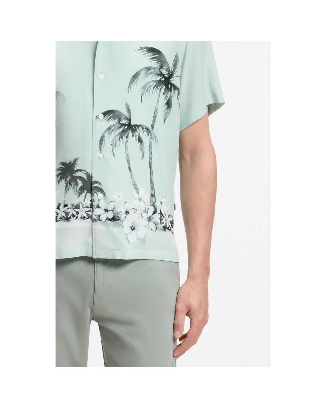 Boss Green Regular-Fit Shirt With Maxi Print for men