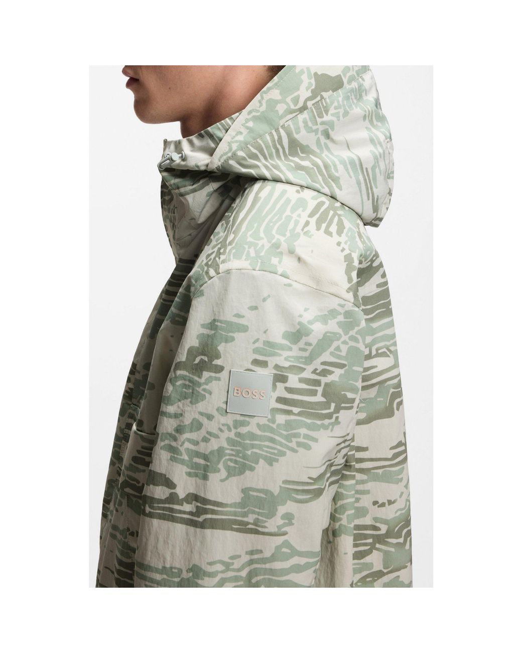 Boss Green Relaxed-Fit Water-Repellent Jacket for men