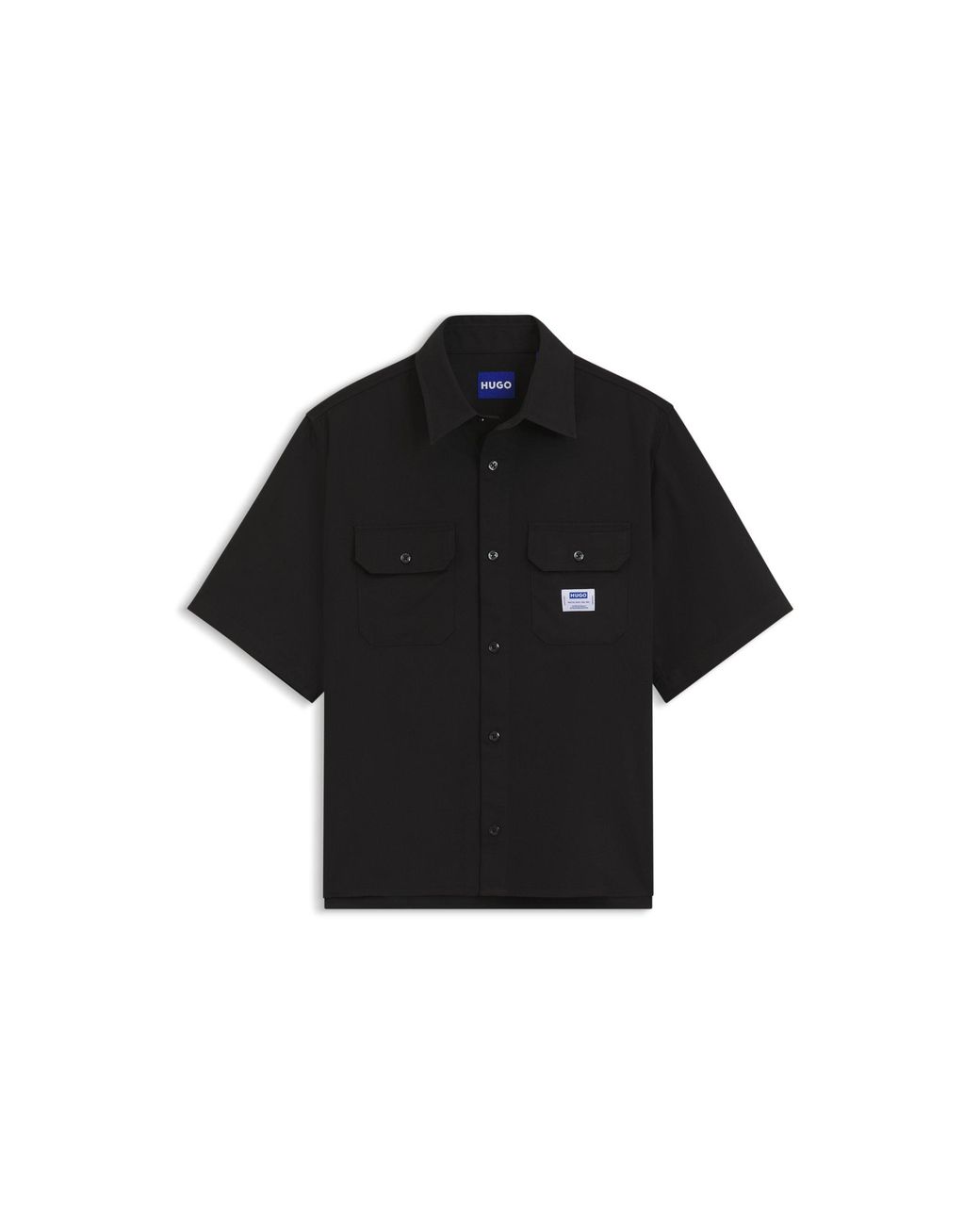 HUGO Black Oversized-Fit Shirt for men