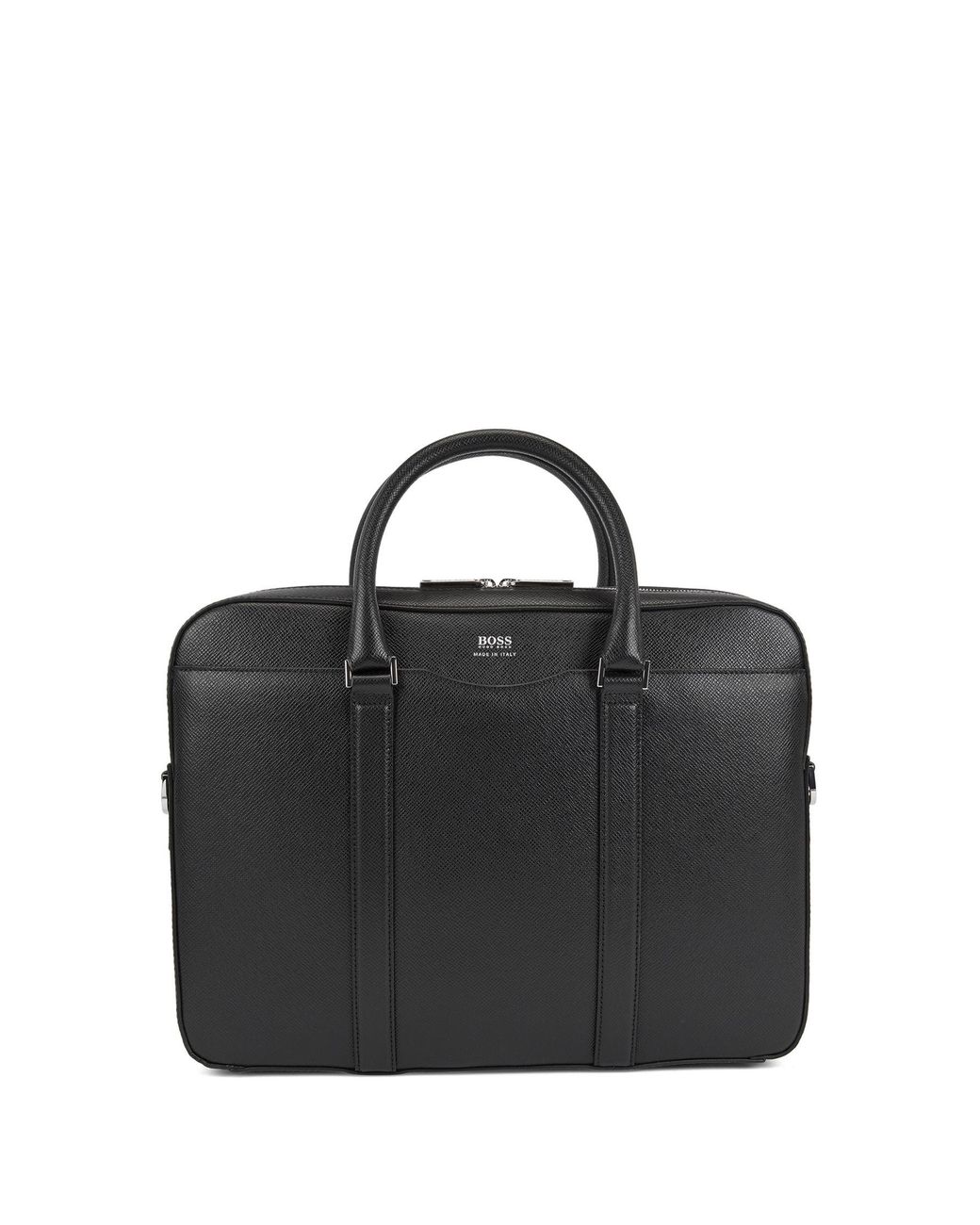 BOSS by Hugo Boss Laptop Bag In Finely-textured Leather: 'signature_s ...