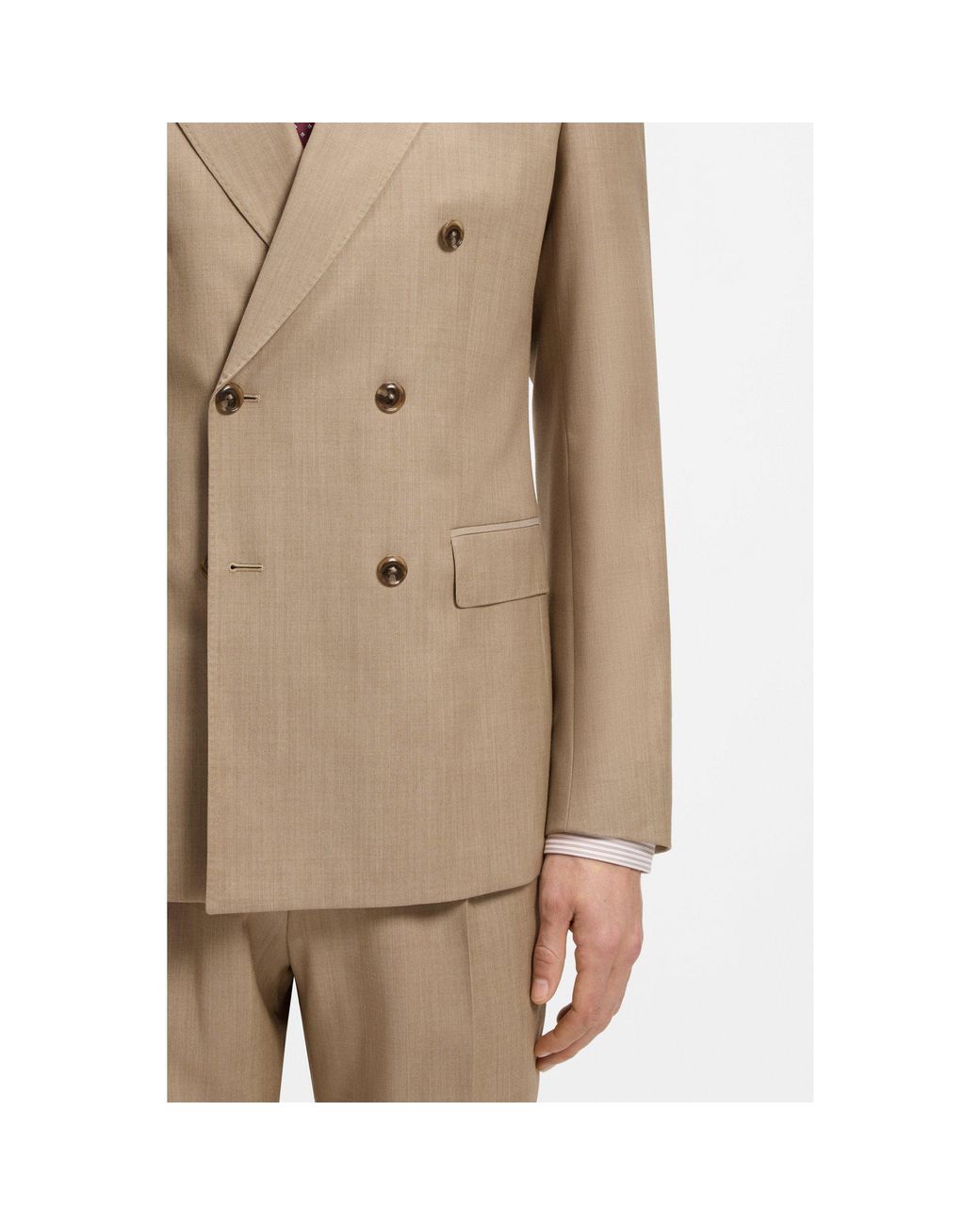 Boss Brown One Slim-Fit Suit Jacket for men