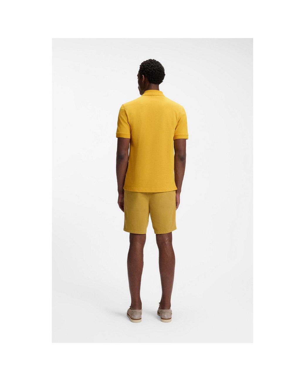 Boss Yellow Pallas Cotton Polo Shirt for men