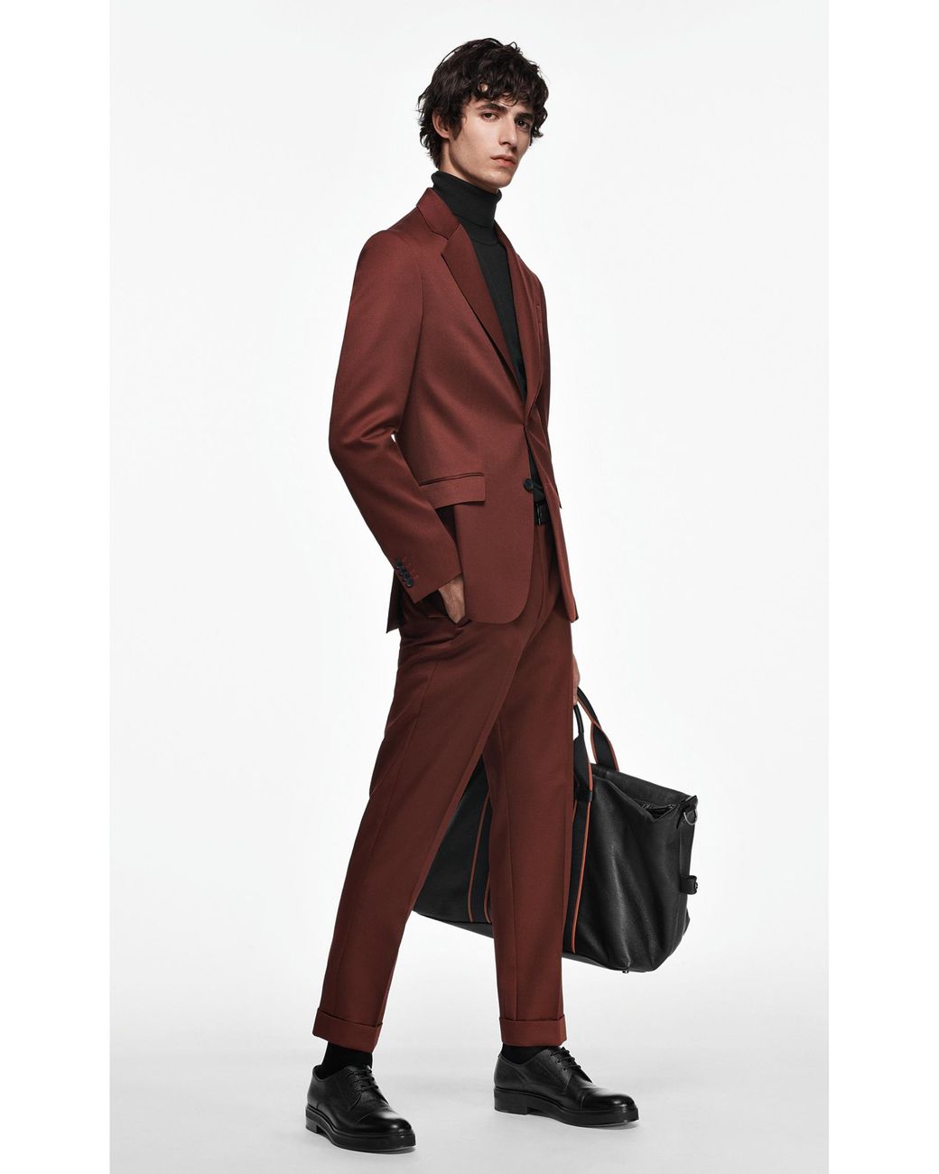 BOSS by HUGO BOSS Made In Germany Slim-fit Suit In Virgin-wool Twill in Red  for Men | Lyst
