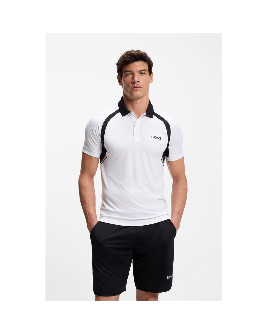 Boss Black Active Quick-Dry Slim-Fit Polo Shirt for men