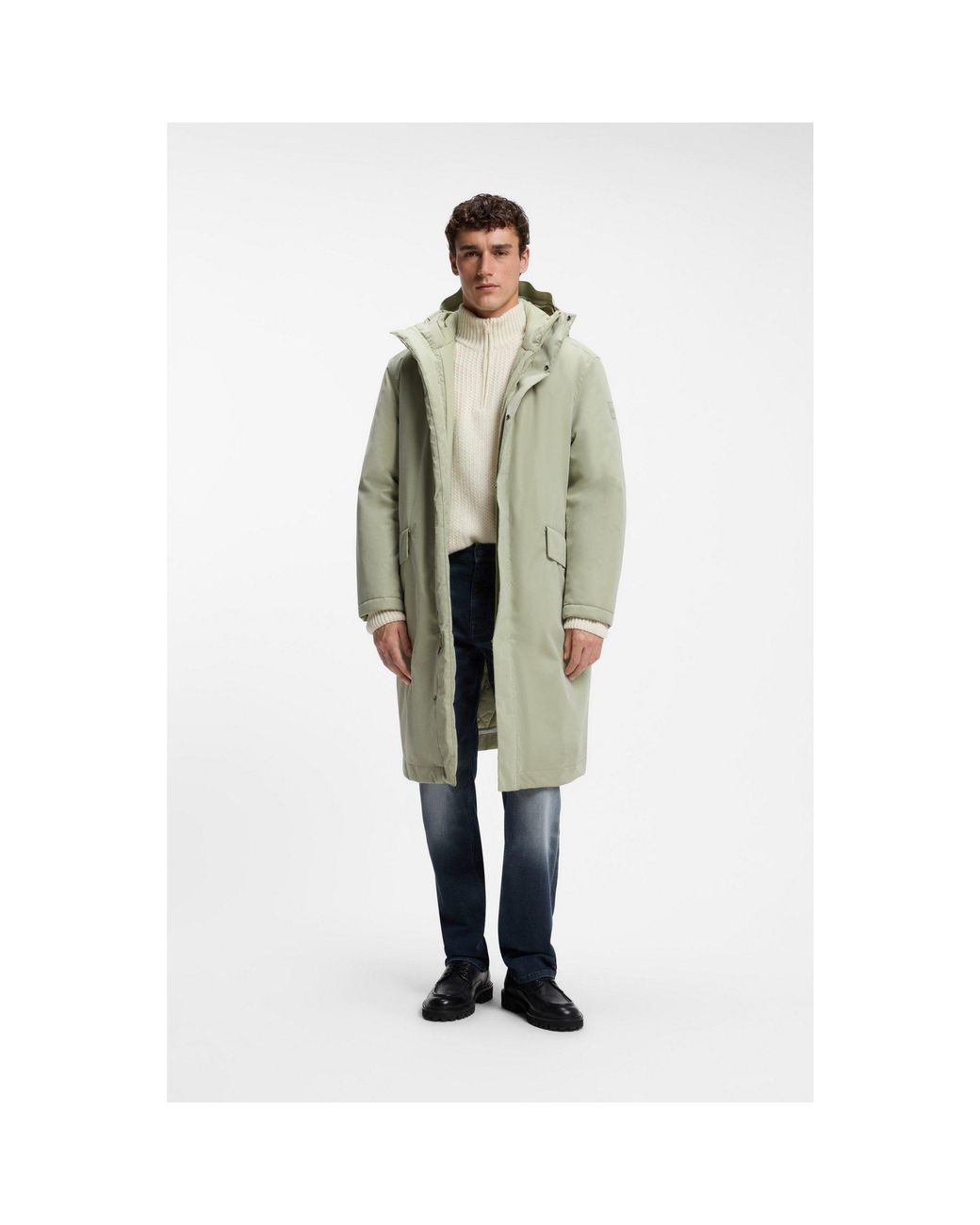 Boss Green Padded Parka With Adjustable Details for men