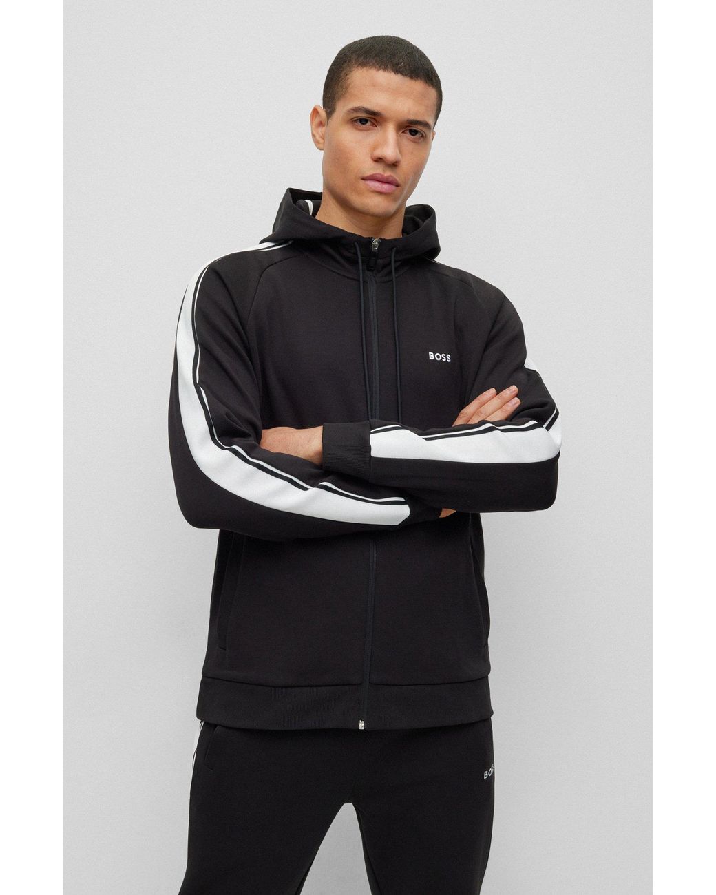 BOSS by HUGO BOSS Regular-fit Tracksuit With Logos And Piping in Black for  Men | Lyst UK