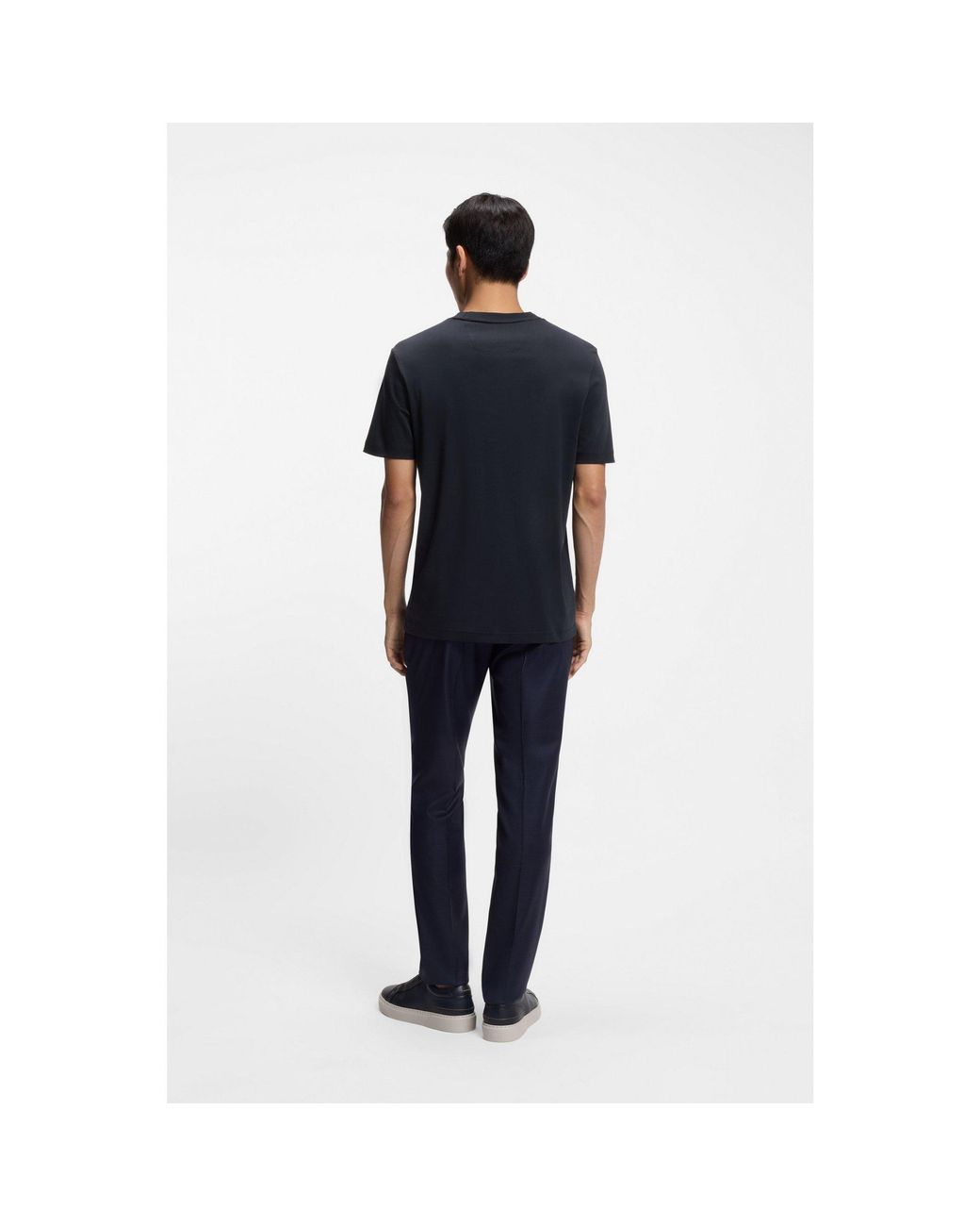 Boss Blue Crew-Neck T-Shirt for men