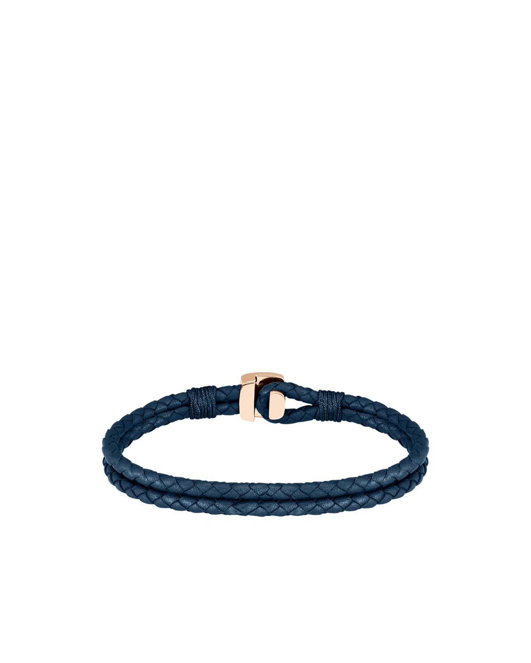 Boss Blue Braided-Leather Cuff for men
