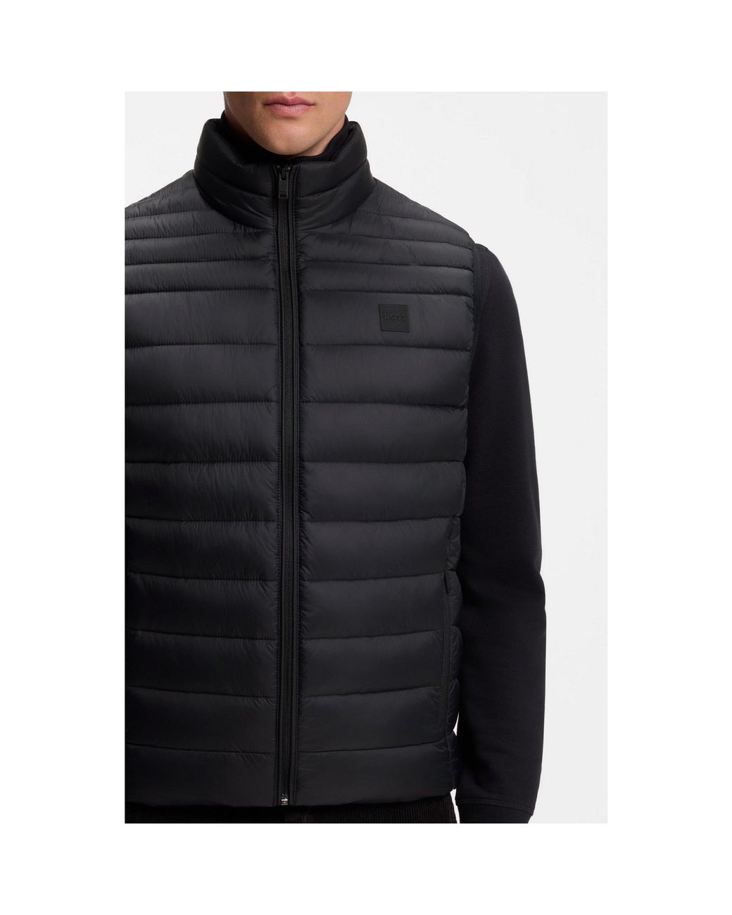 Boss Red Water-Repellent Gilet With Logo Patch for men