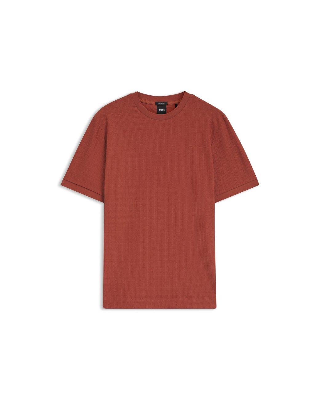 Boss Red Geometric-Jacquard T-Shirt for men