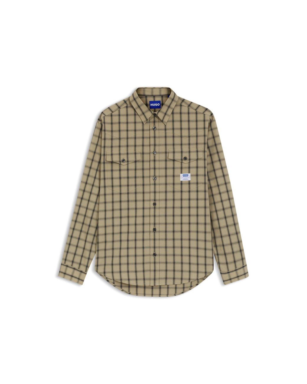 HUGO Metallic Oversized-Fit Shirt for men