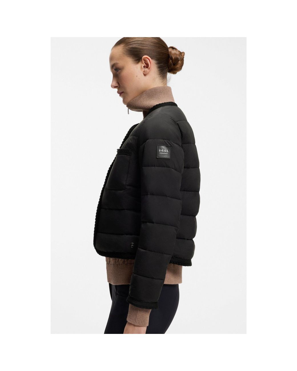 Boss Black Equestrian Cropped Puffer Jacket