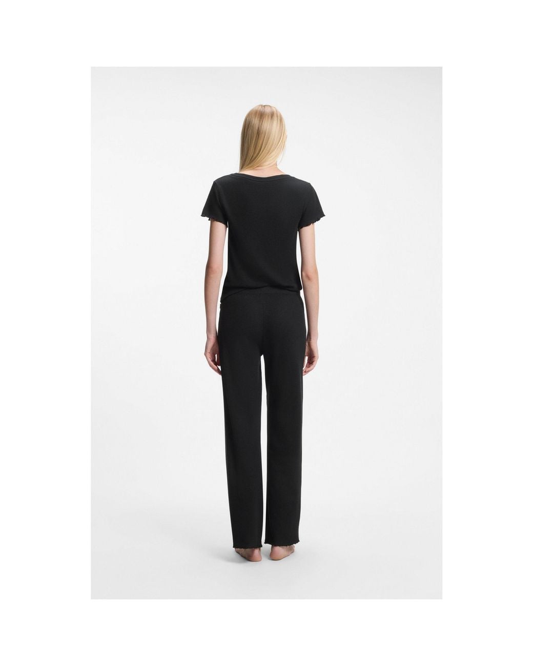 Boss Black Cotton-Blend Pyjama Bottoms
