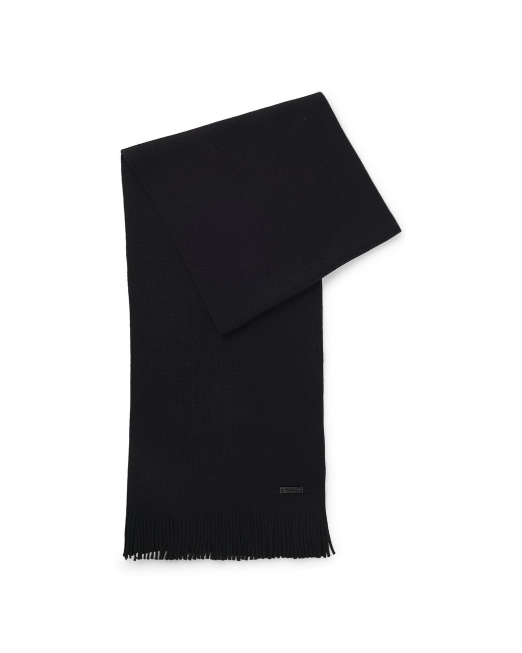 Boss Black Knitted Scarf for men