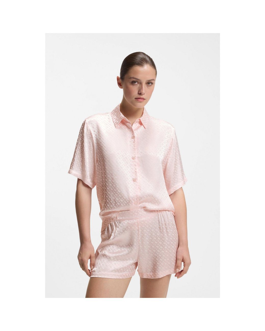 Boss Pink Pyjama Shirt