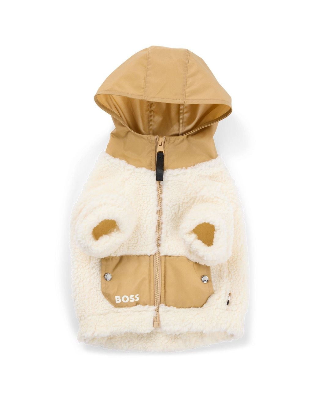Boss Natural Dog Fleece Jacket With Double B Monogram
