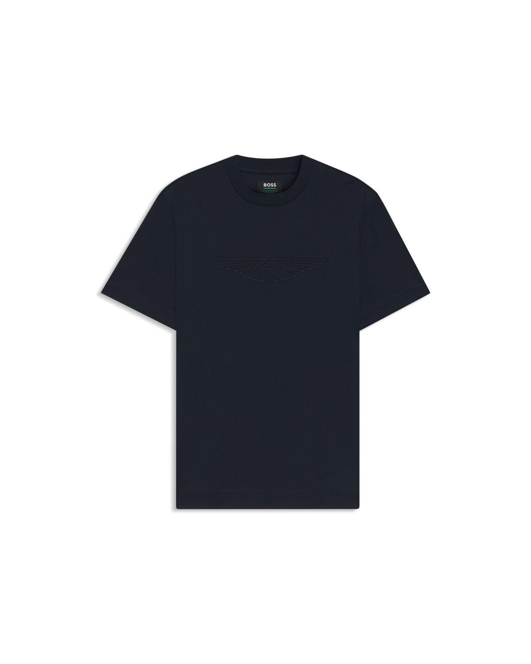Boss Blue X Aston Martin Mercerised-Cotton T-Shirt With Wing Detail for men