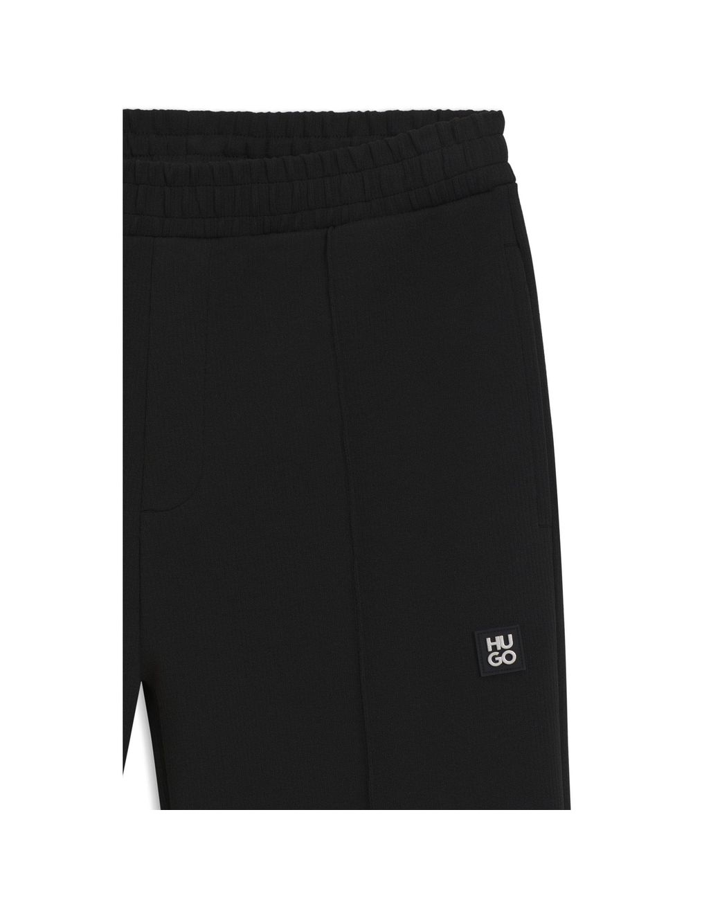 HUGO Black Relaxed-Fit Tracksuit Bottoms for men