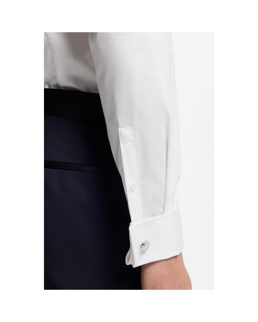 Boss White Slim-Fit Dress Shirt for men