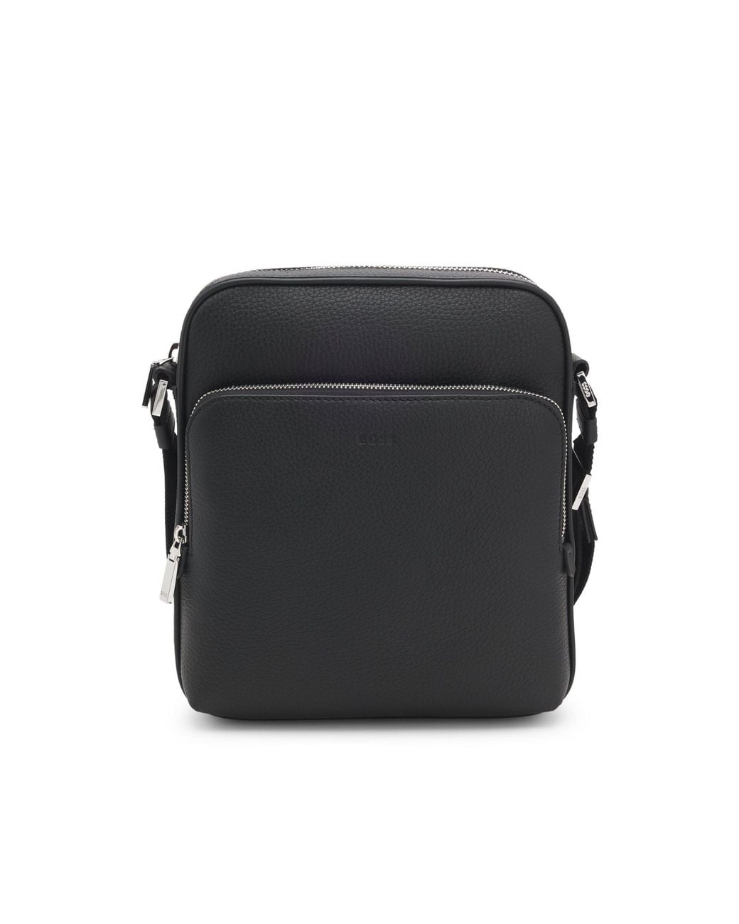 Boss Black Leather Reporter Bag for men