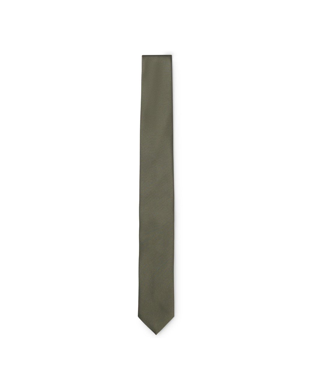 HUGO Green Silk-Blend Tie With Jacquard Weave for men