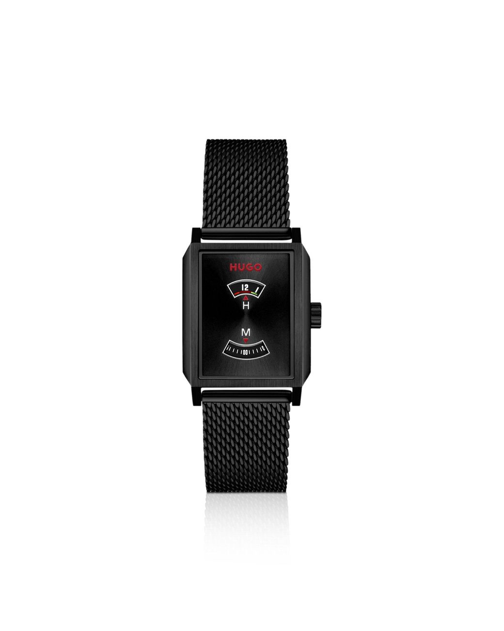HUGO Black #Steeze Undercover-Plated Watch With Jump-Hour Dial for men