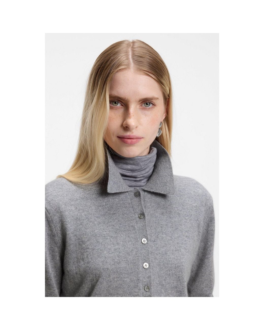 Boss Gray Polo Sweater
