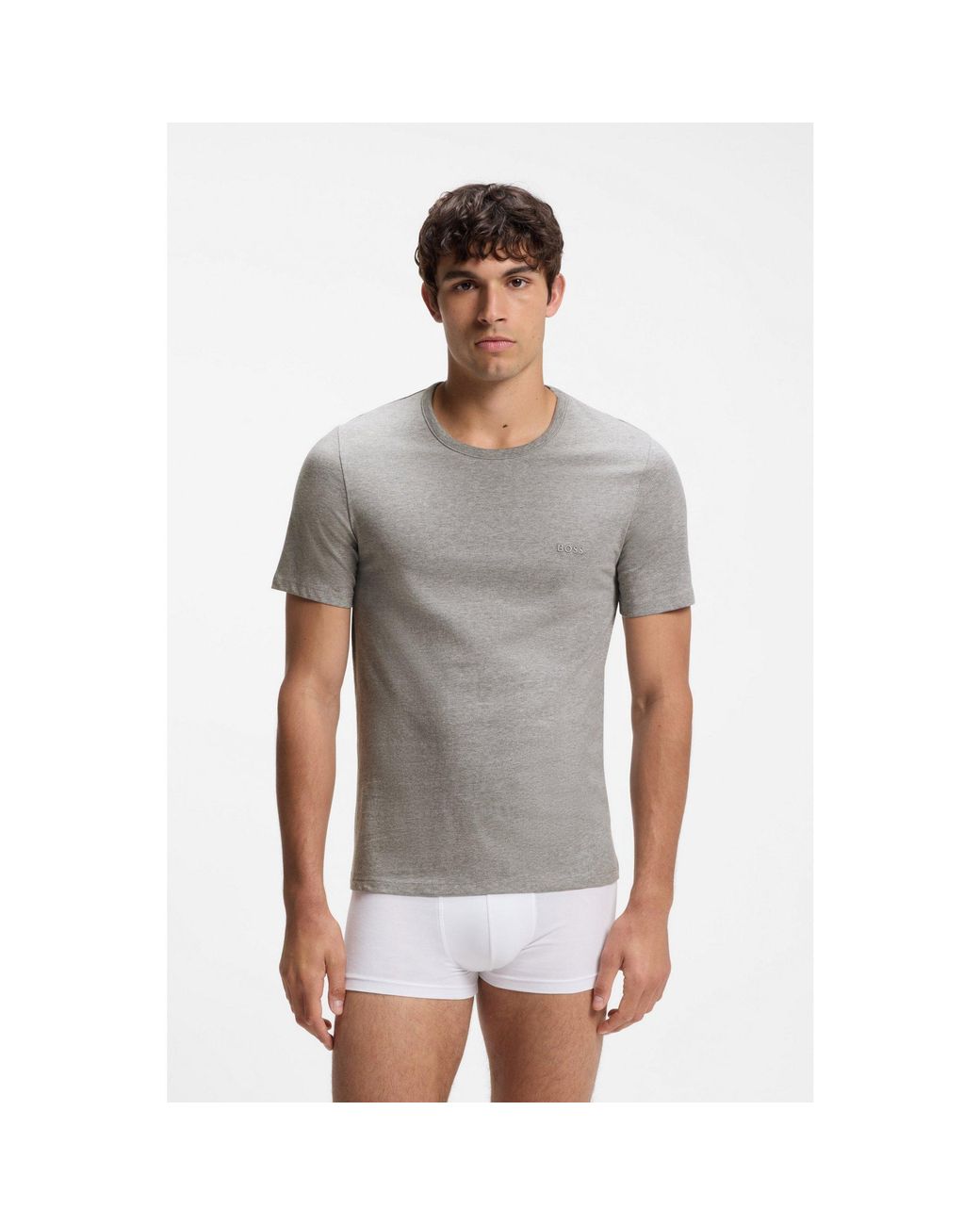 Boss Multicolor Three-Pack Cotton T-Shirts for men