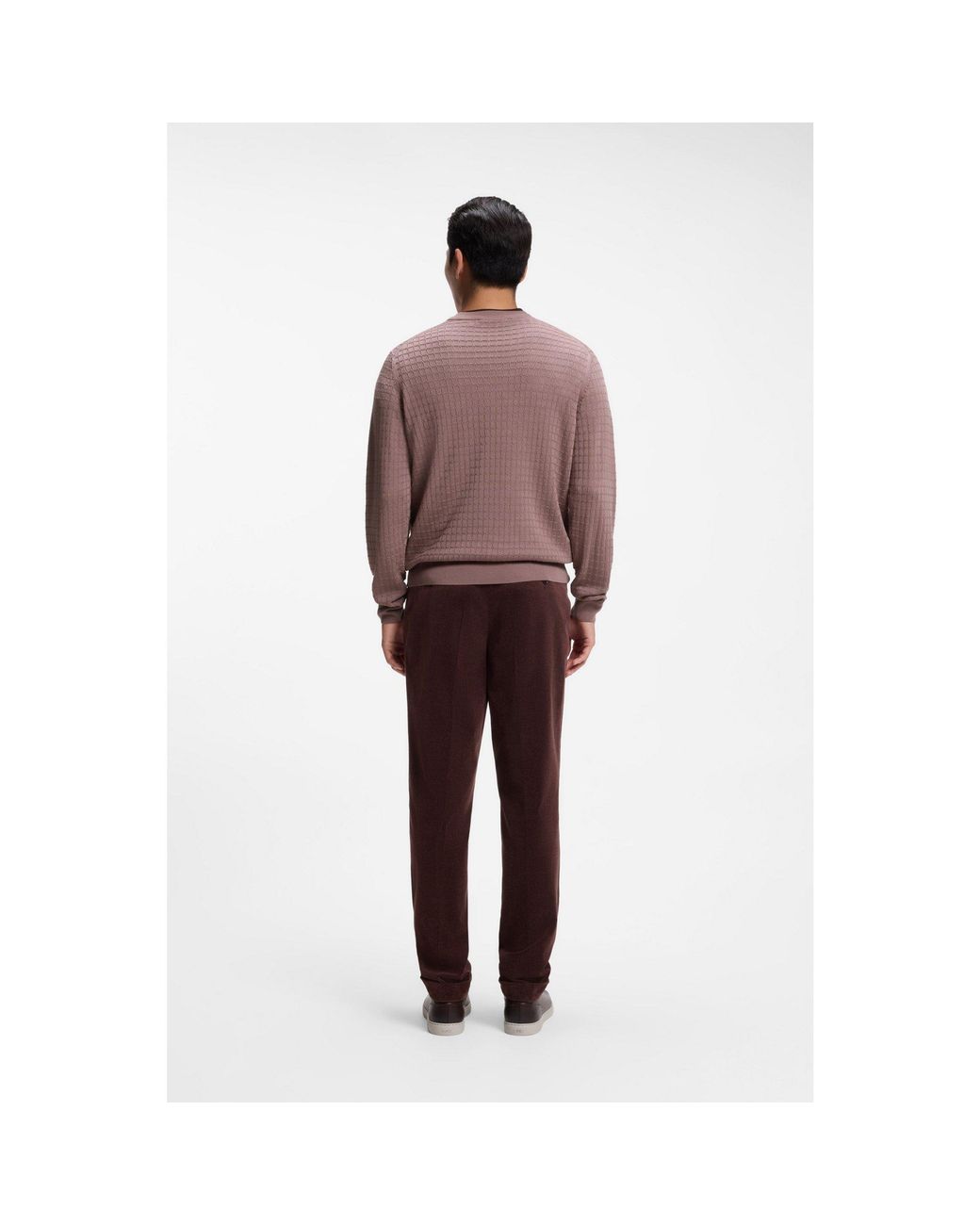 Boss Purple Knitted Sweater for men
