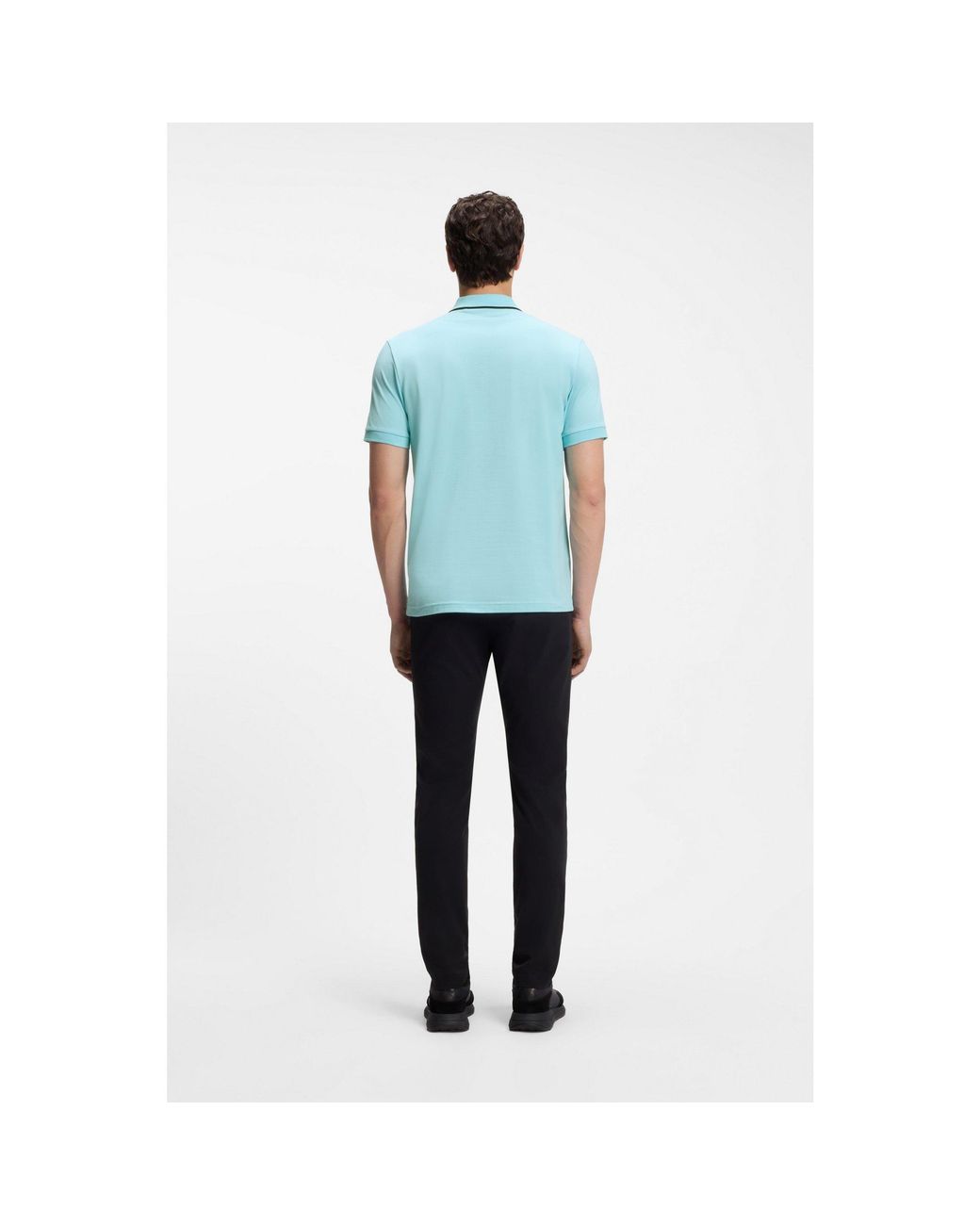 Boss Blue Active Slim-Fit Polo Shirt for men