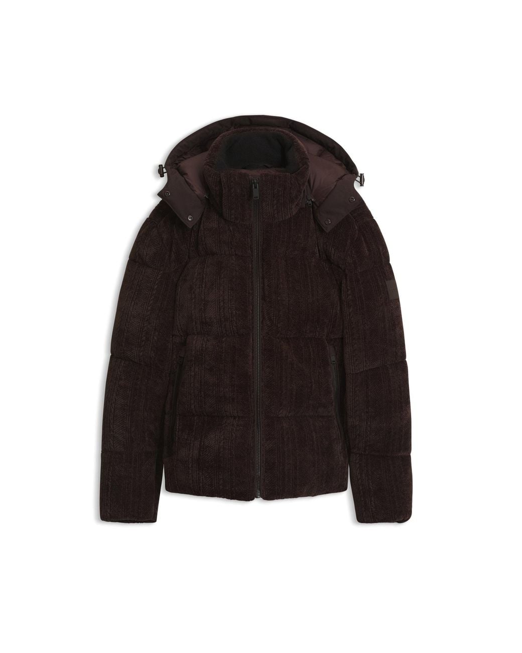 Boss Black Relaxed-Fit Puffer Jacket With Detachable Hood for men
