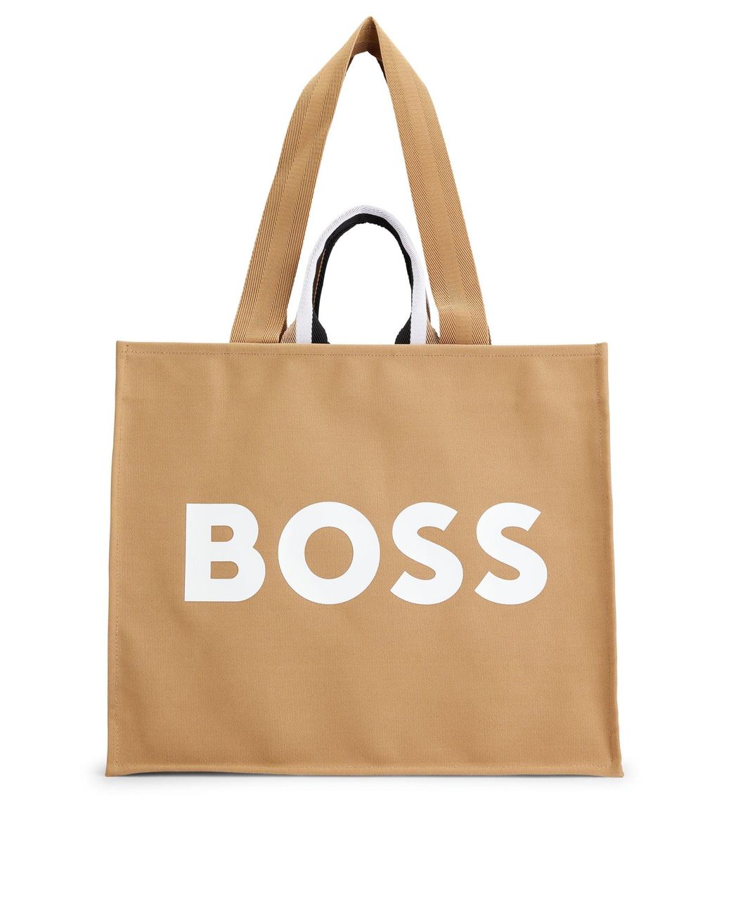 BOSS by HUGO BOSS Structuredcanvas Tote Bag With Logo Detail in
