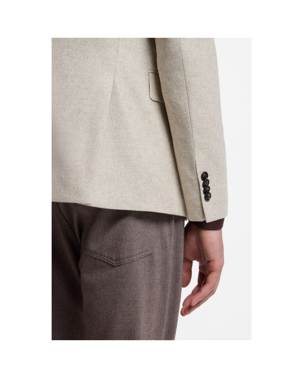 Boss Natural Patterned Slim-Fit Blazer for men