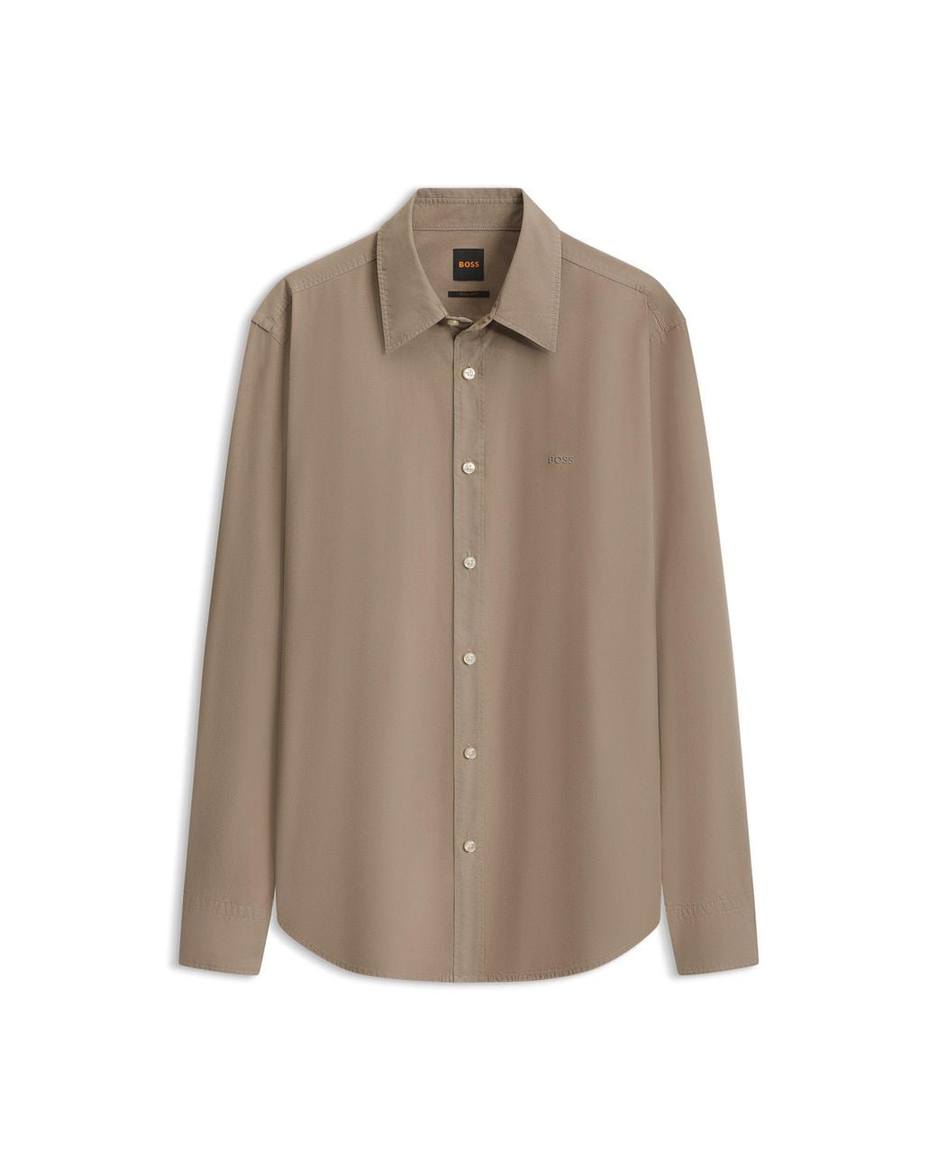 Boss Natural Regular-Fit Cotton Shirt for men
