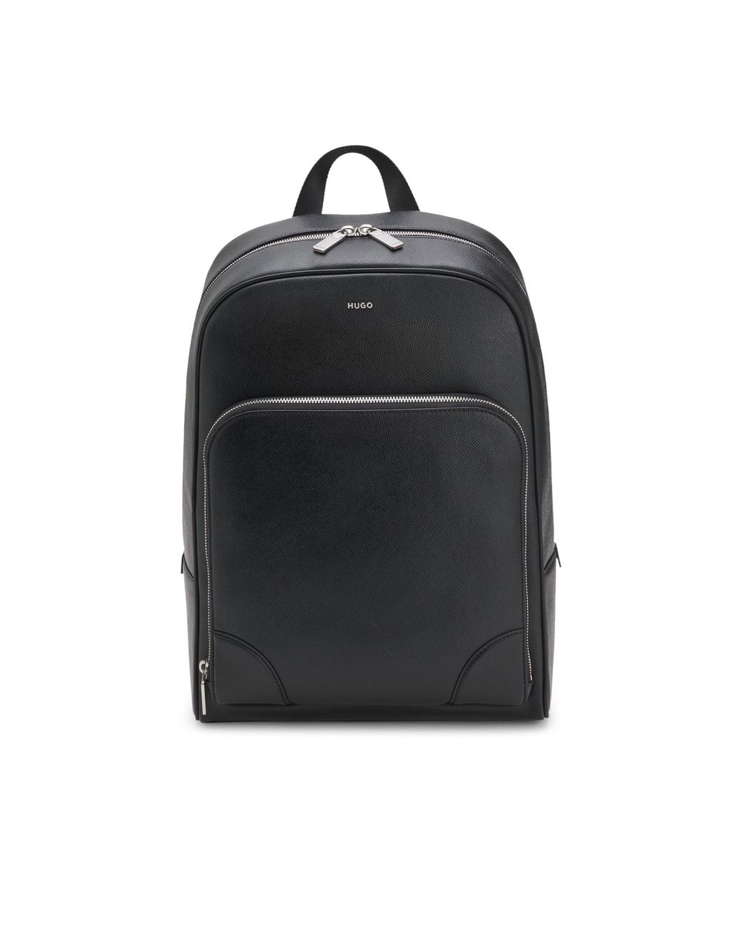 HUGO Black Backpack With-Tone Trims for men