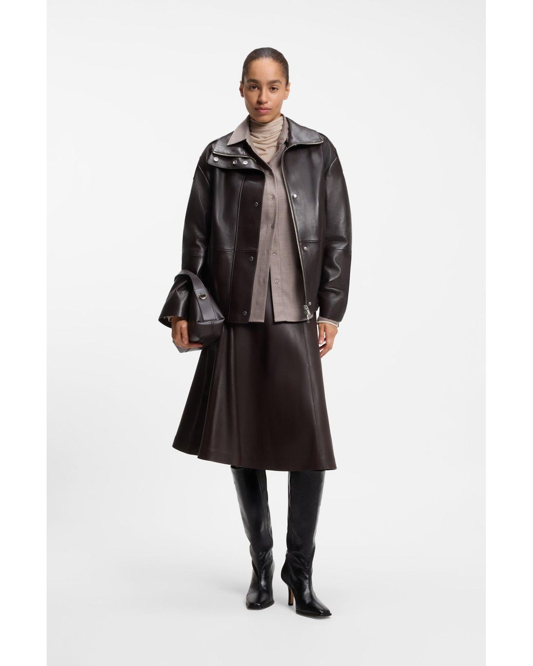 Boss Korte Trenchcoat in het Black