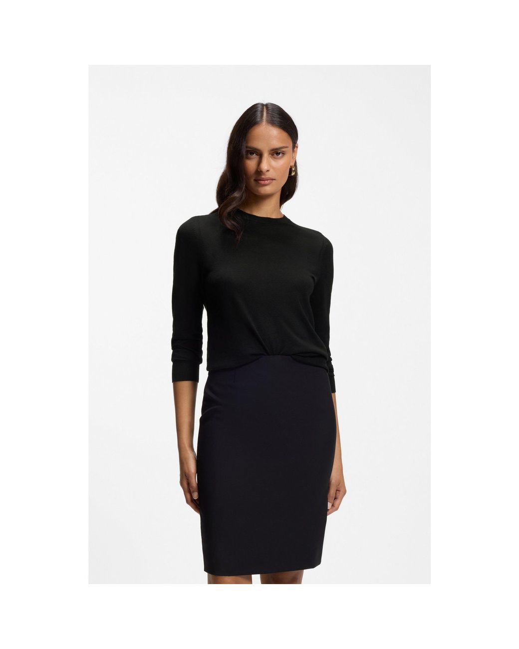 Boss Black Slim-Fit Crew-Neck Sweater